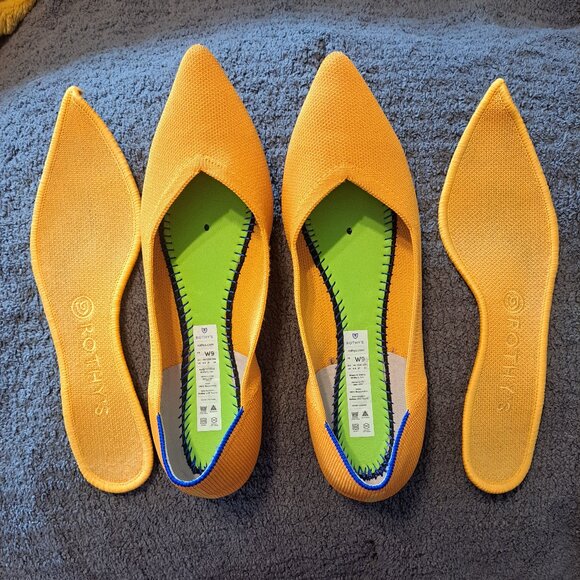 Yellow Rothy's The Point flats Size 9 - Picture 8 of 8